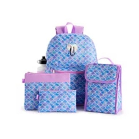 Girls Print Backpack 6-Piece Set NWTs - Picture 1 of 7